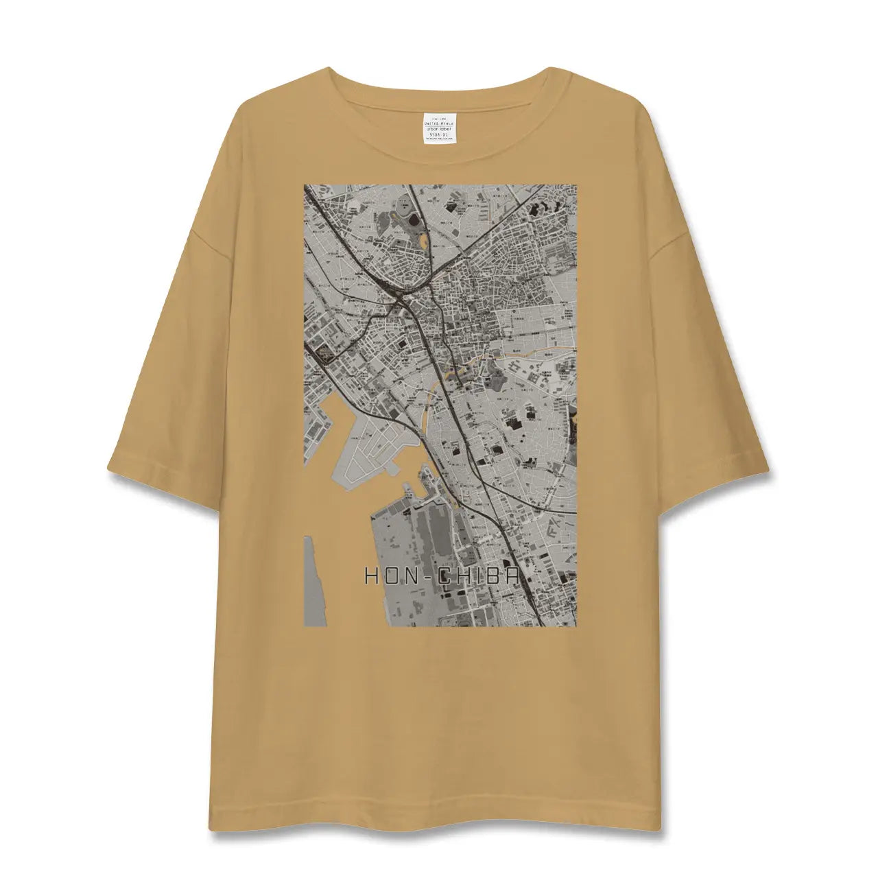 【本千葉(千葉県)】地図柄ビッグシルエットTシャツ