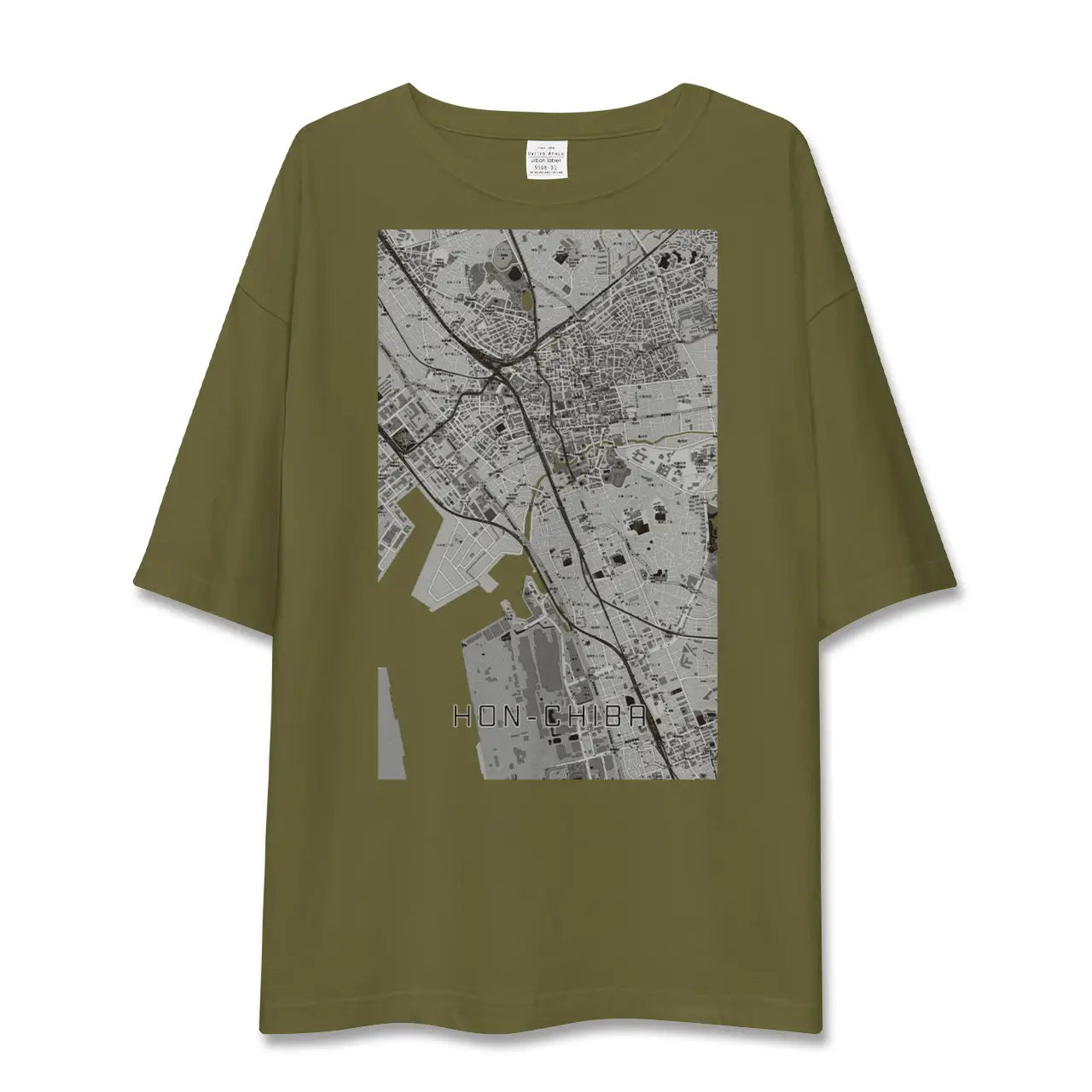 【本千葉(千葉県)】地図柄ビッグシルエットTシャツ