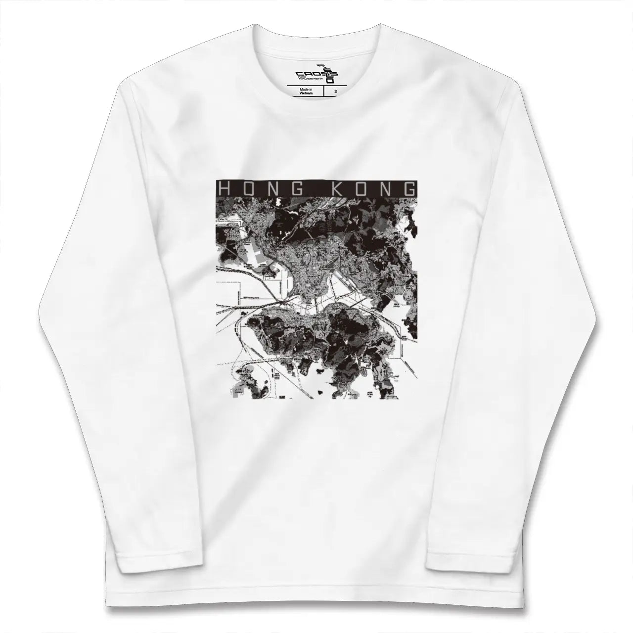 【香港(中国)】地図柄ロングスリーブTシャツ