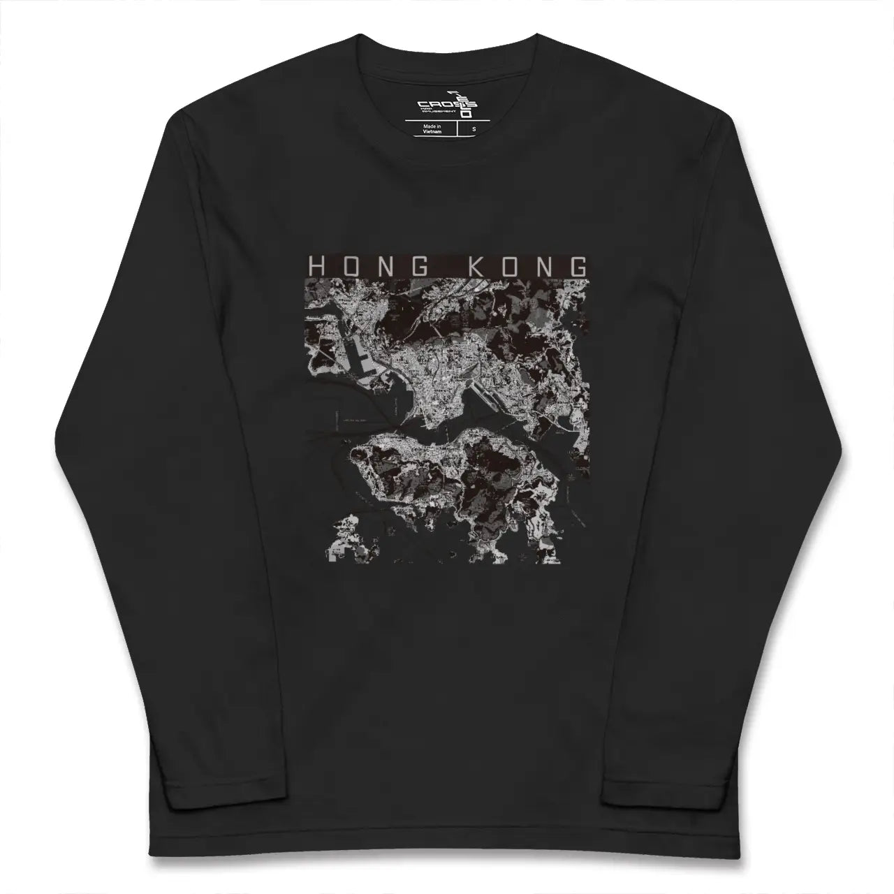 【香港(中国)】地図柄ロングスリーブTシャツ