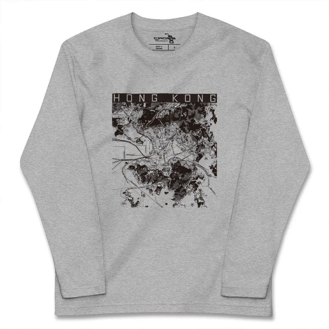 【香港(中国)】地図柄ロングスリーブTシャツ