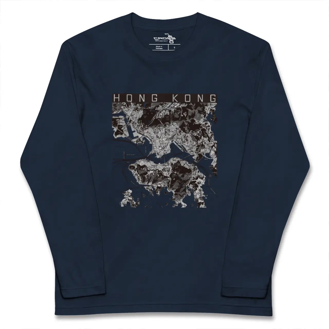 【香港(中国)】地図柄ロングスリーブTシャツ