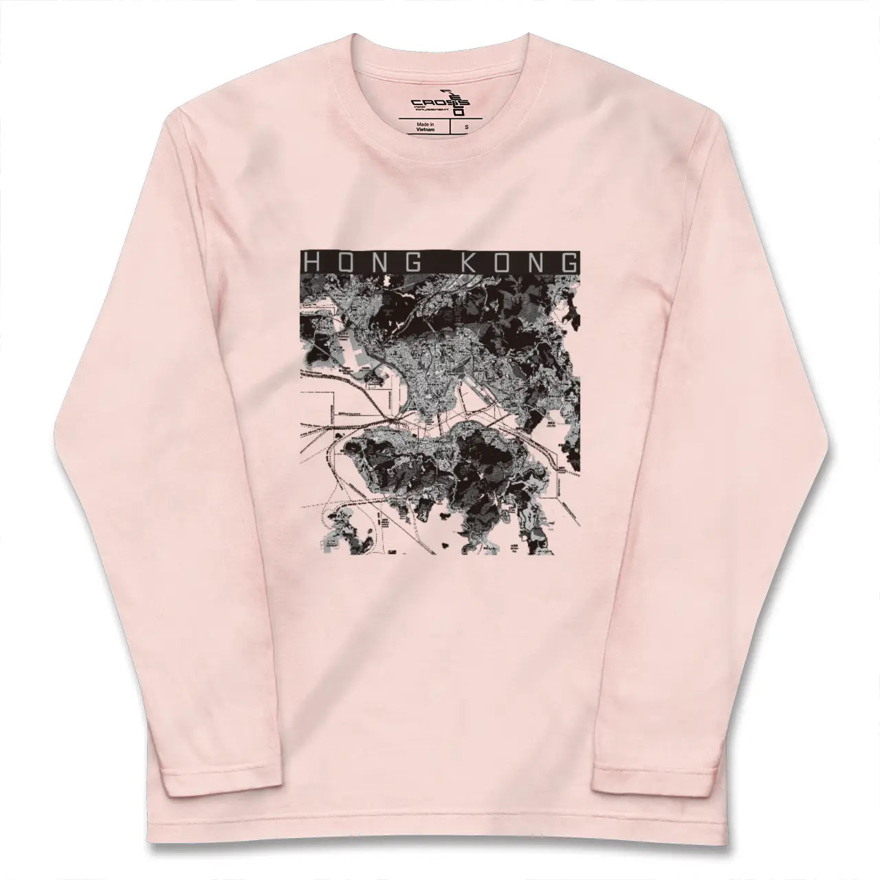 【香港(中国)】地図柄ロングスリーブTシャツ