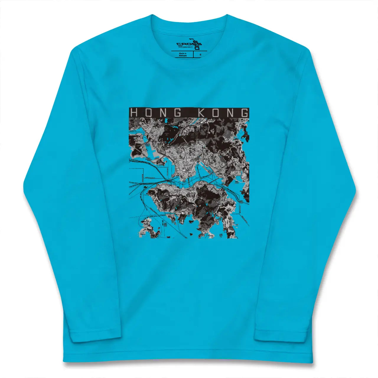 【香港(中国)】地図柄ロングスリーブTシャツ
