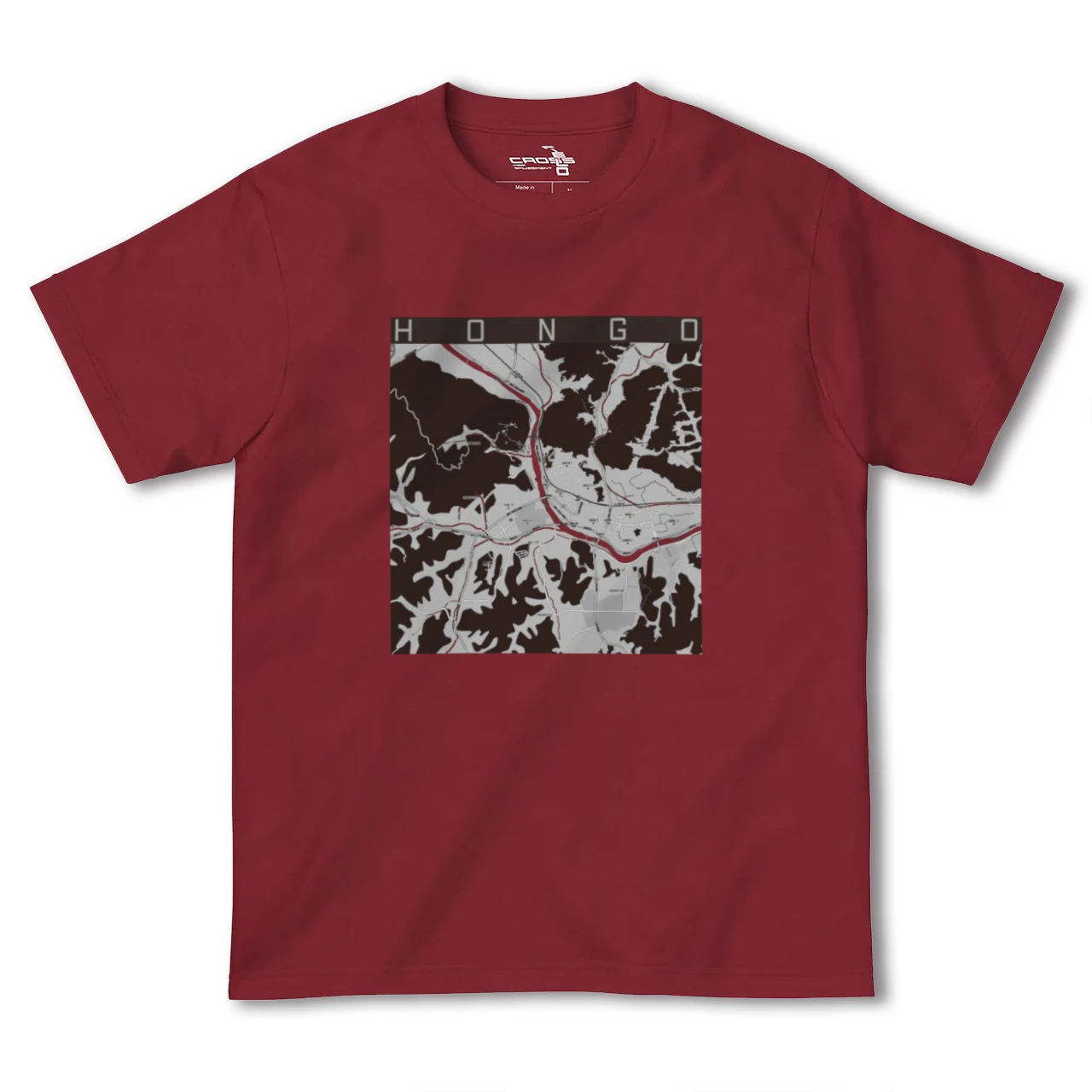 【本郷(広島県)(広島県)】地図柄ヘビーウェイトTシャツ