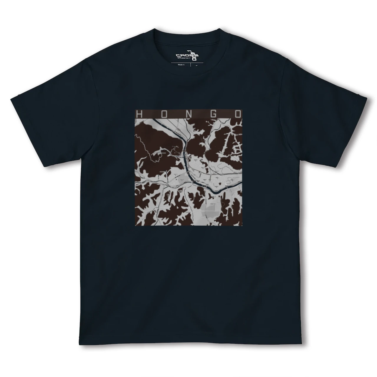 【本郷(広島県)(広島県)】地図柄ヘビーウェイトTシャツ