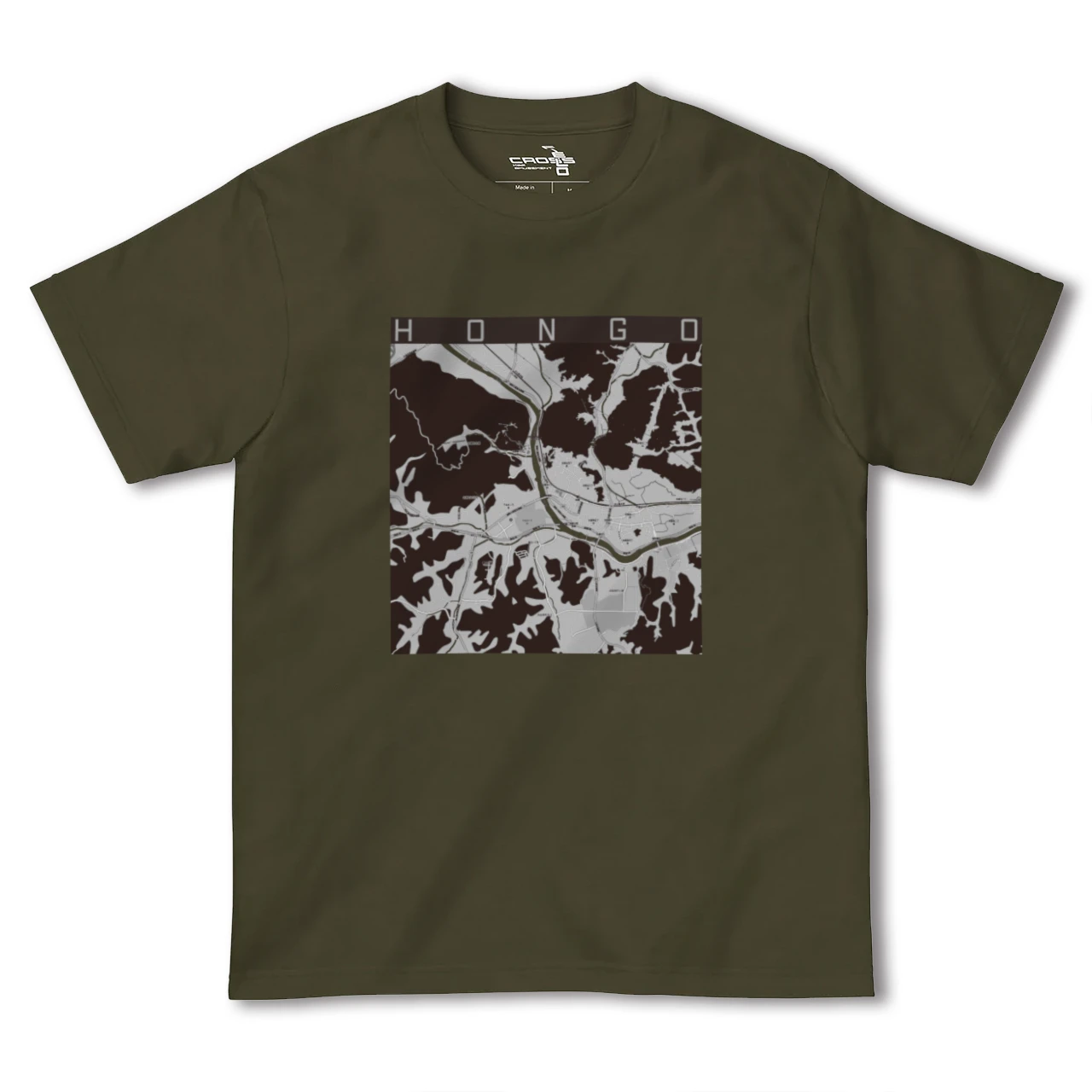 【本郷(広島県)(広島県)】地図柄ヘビーウェイトTシャツ