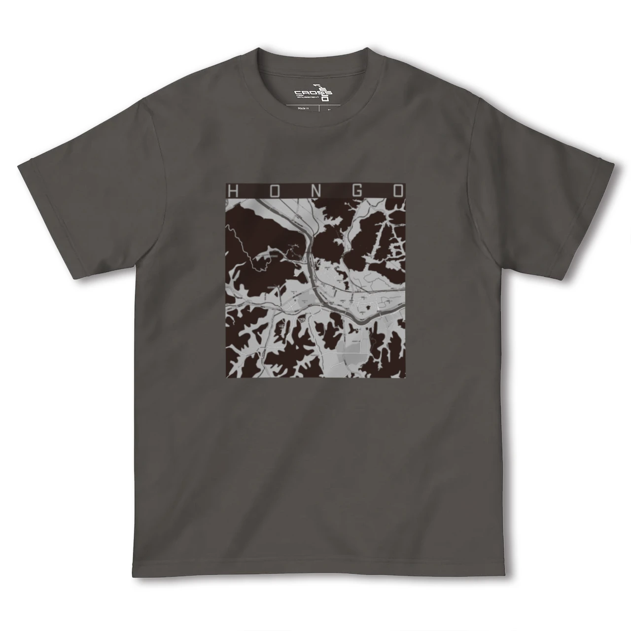 【本郷(広島県)(広島県)】地図柄ヘビーウェイトTシャツ