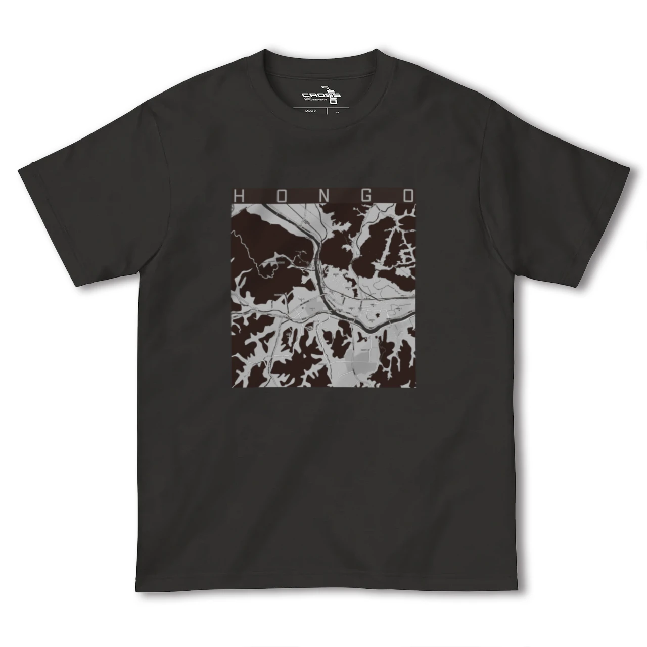 【本郷(広島県)(広島県)】地図柄ヘビーウェイトTシャツ