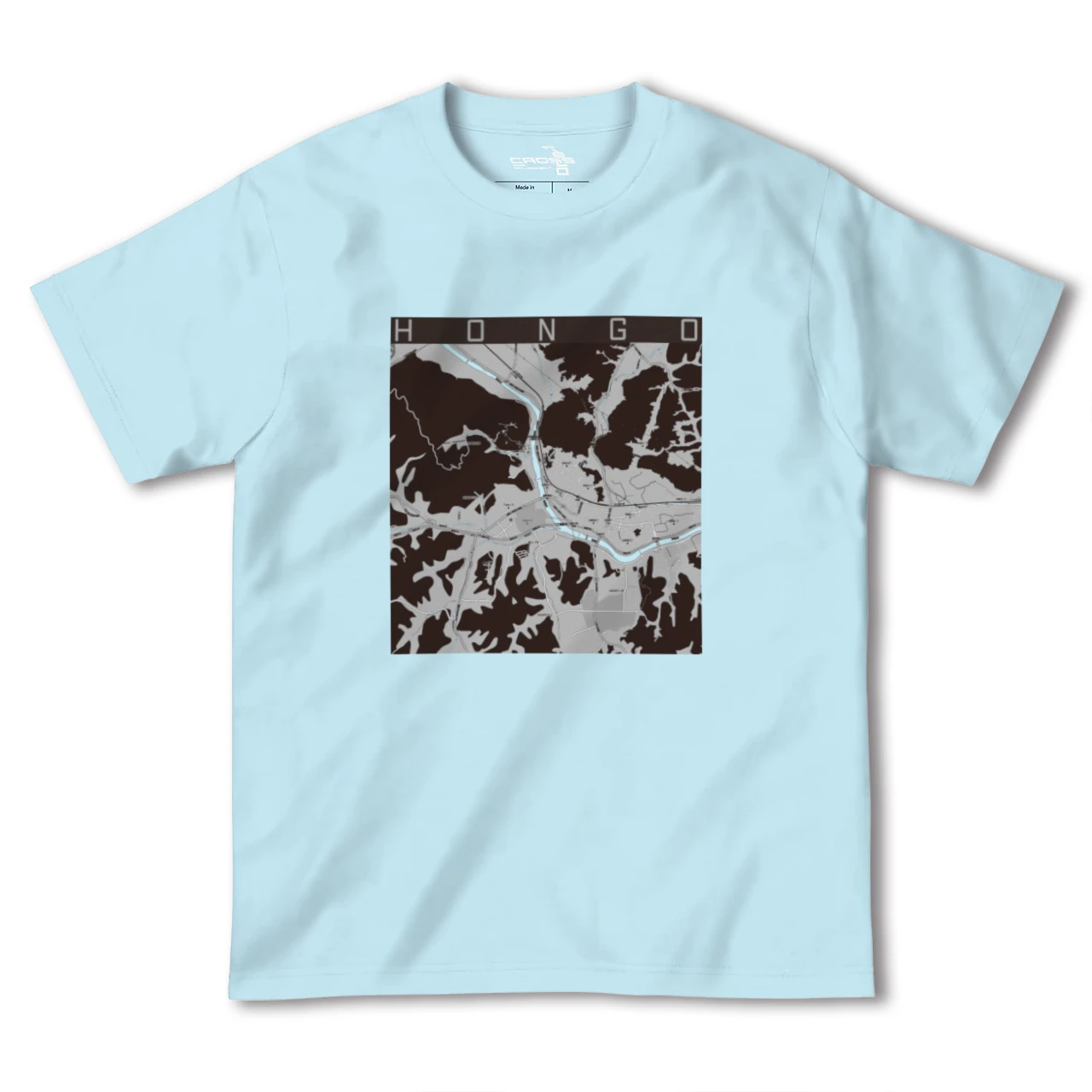 【本郷(広島県)(広島県)】地図柄ヘビーウェイトTシャツ