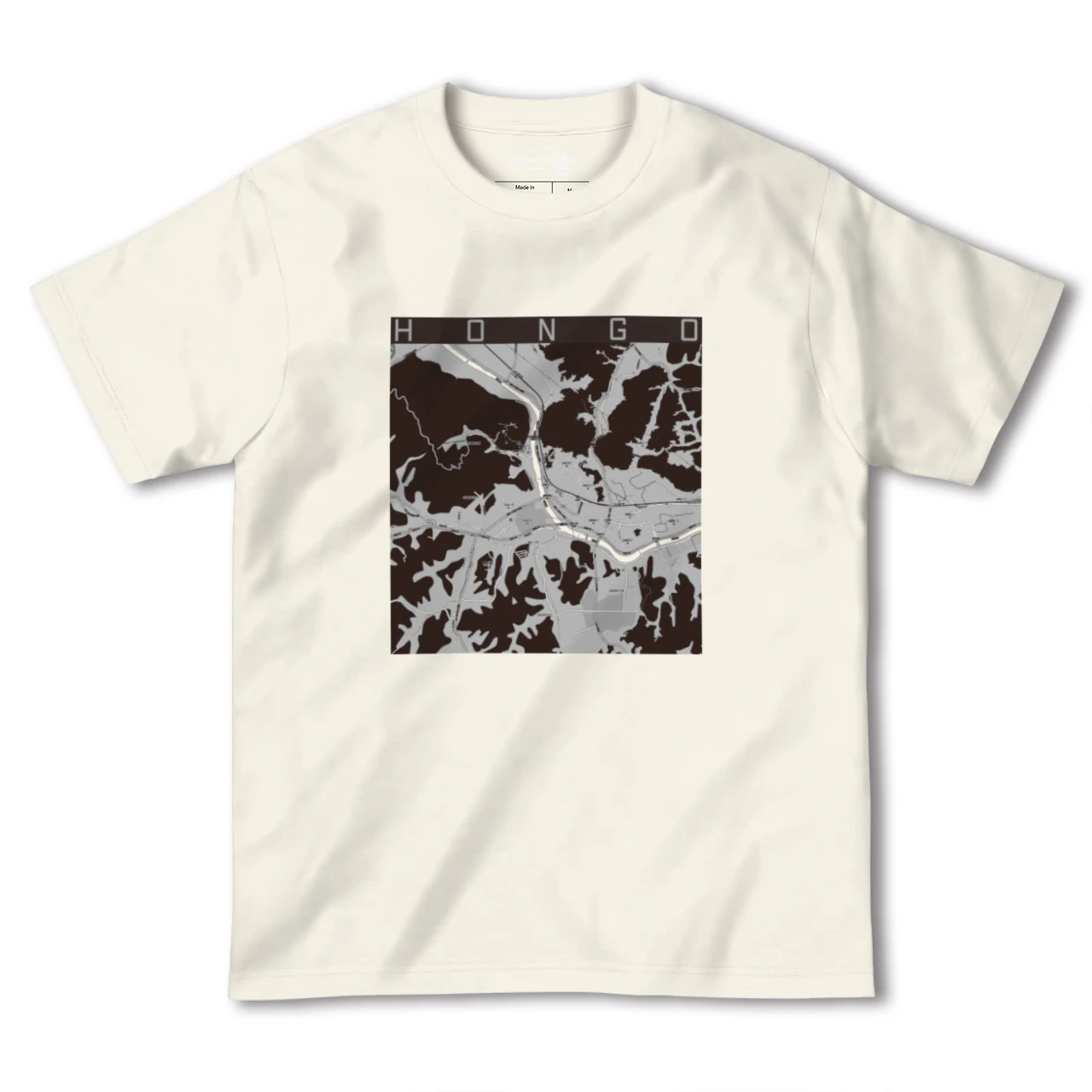 【本郷(広島県)(広島県)】地図柄ヘビーウェイトTシャツ