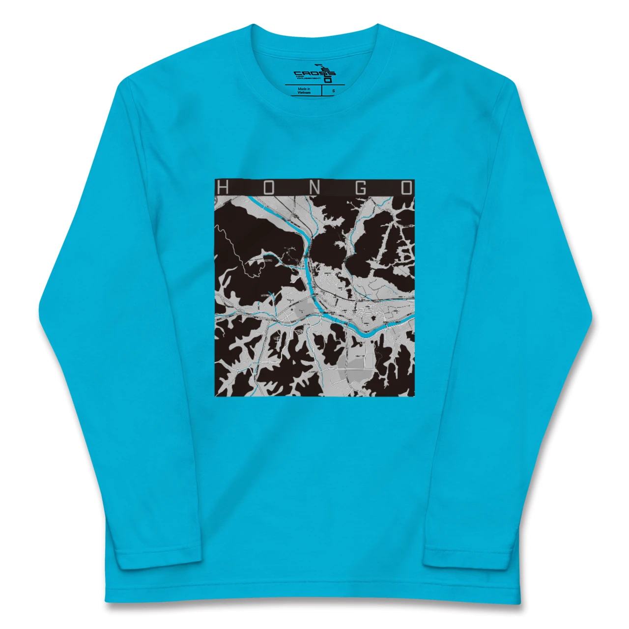 【本郷(広島県)(広島県)】地図柄ロングスリーブTシャツ