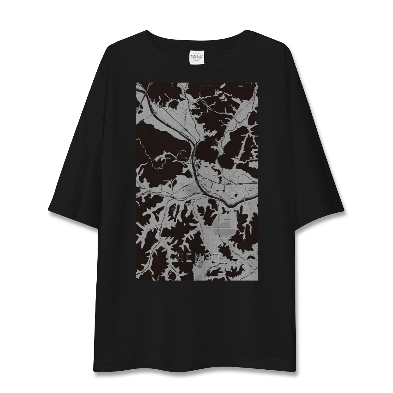 【本郷(広島県)(広島県)】地図柄ビッグシルエットTシャツ