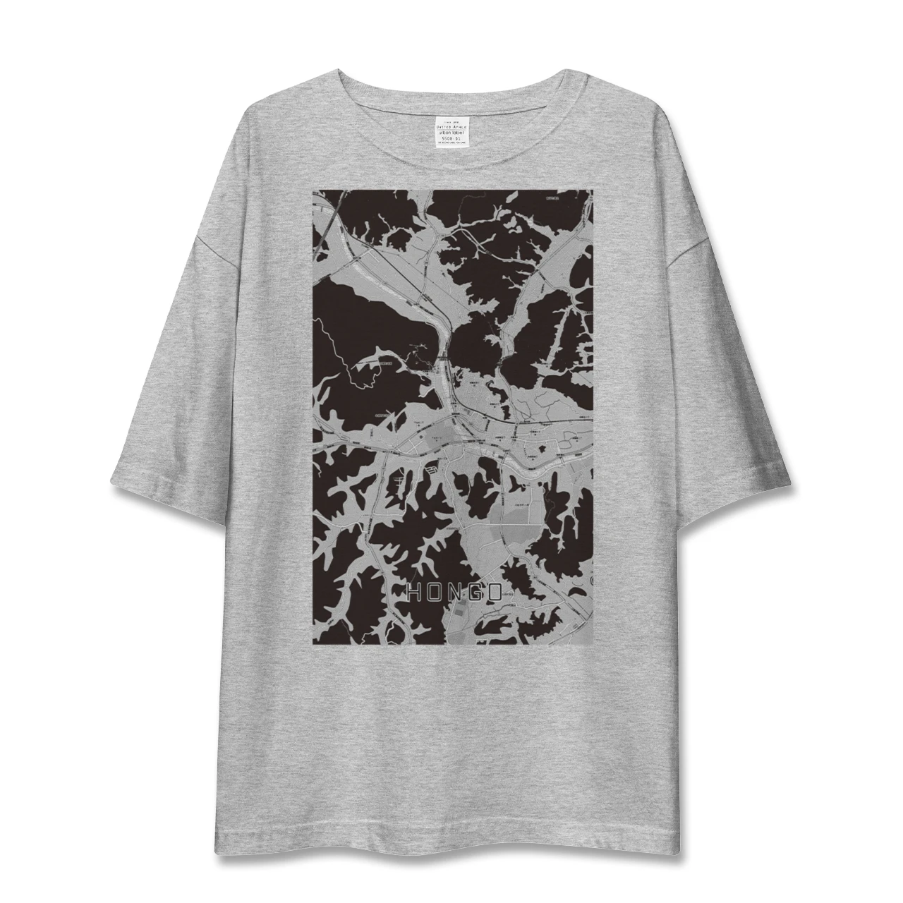 【本郷(広島県)(広島県)】地図柄ビッグシルエットTシャツ
