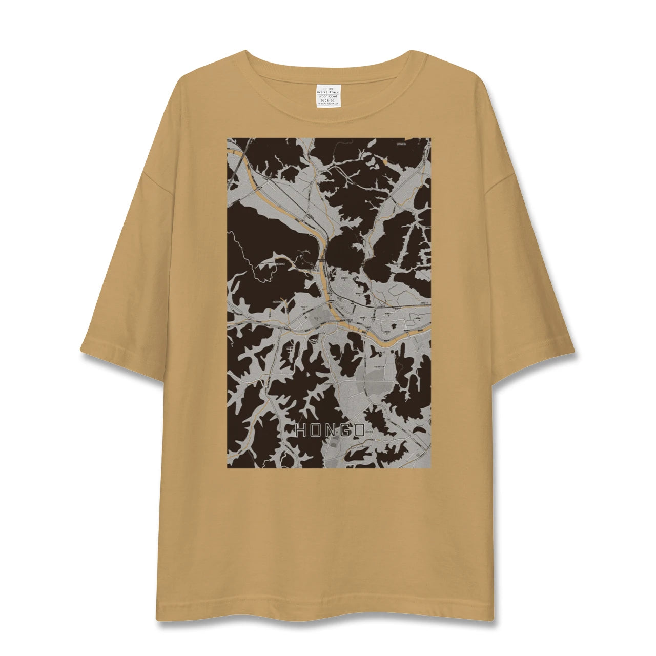 【本郷(広島県)(広島県)】地図柄ビッグシルエットTシャツ