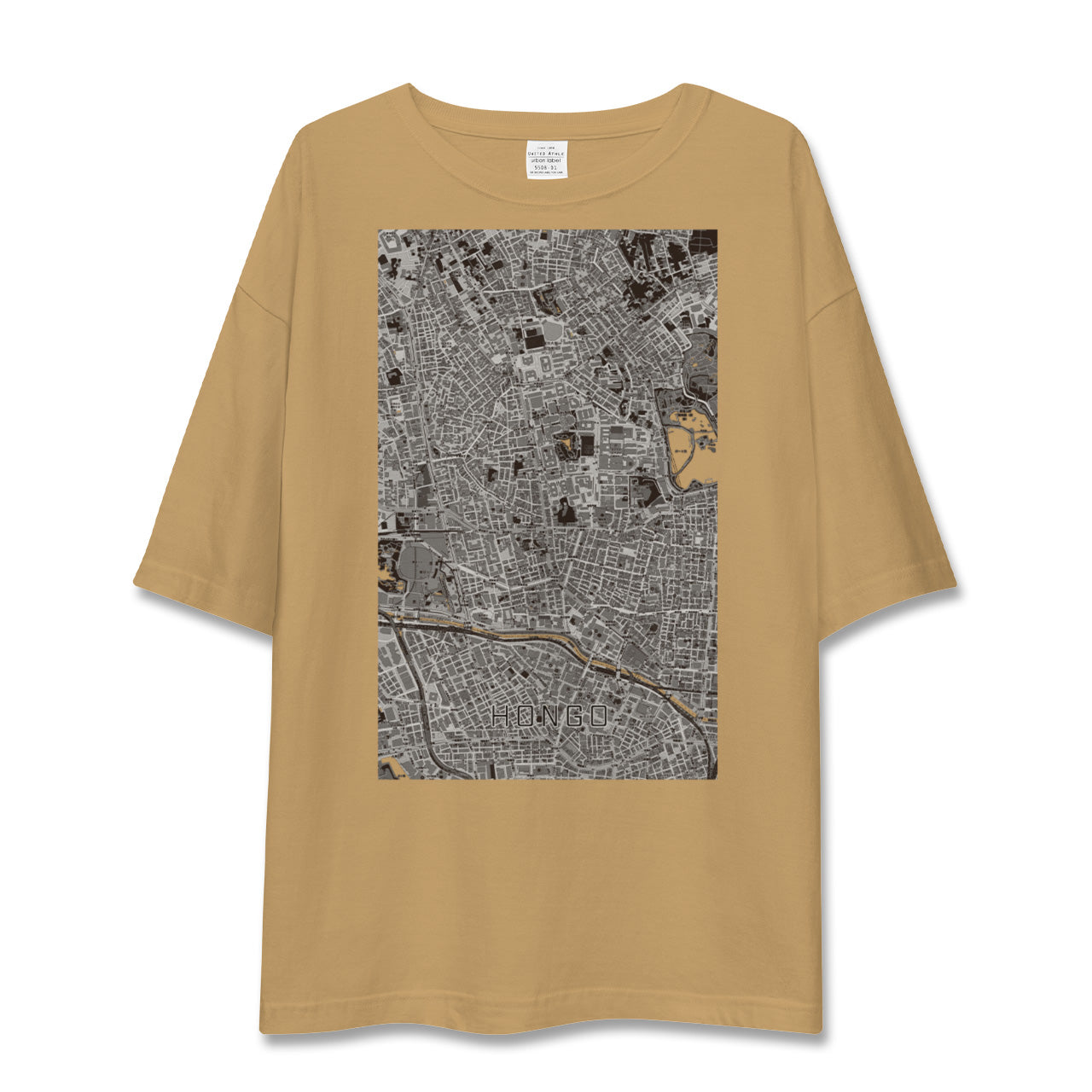 【本郷(東京都)】地図柄ビッグシルエットTシャツ