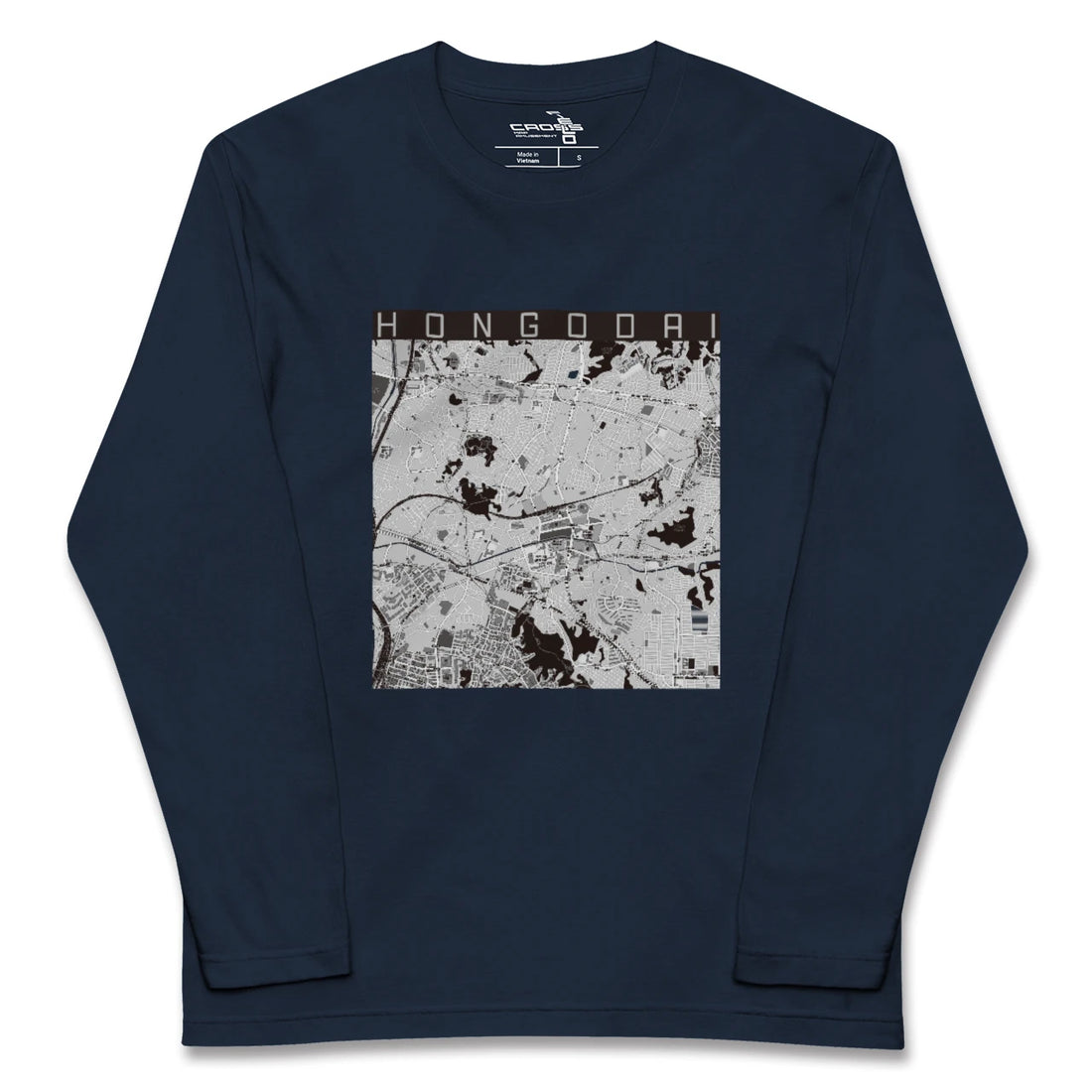 【本郷台(神奈川県)】地図柄ロングスリーブTシャツ