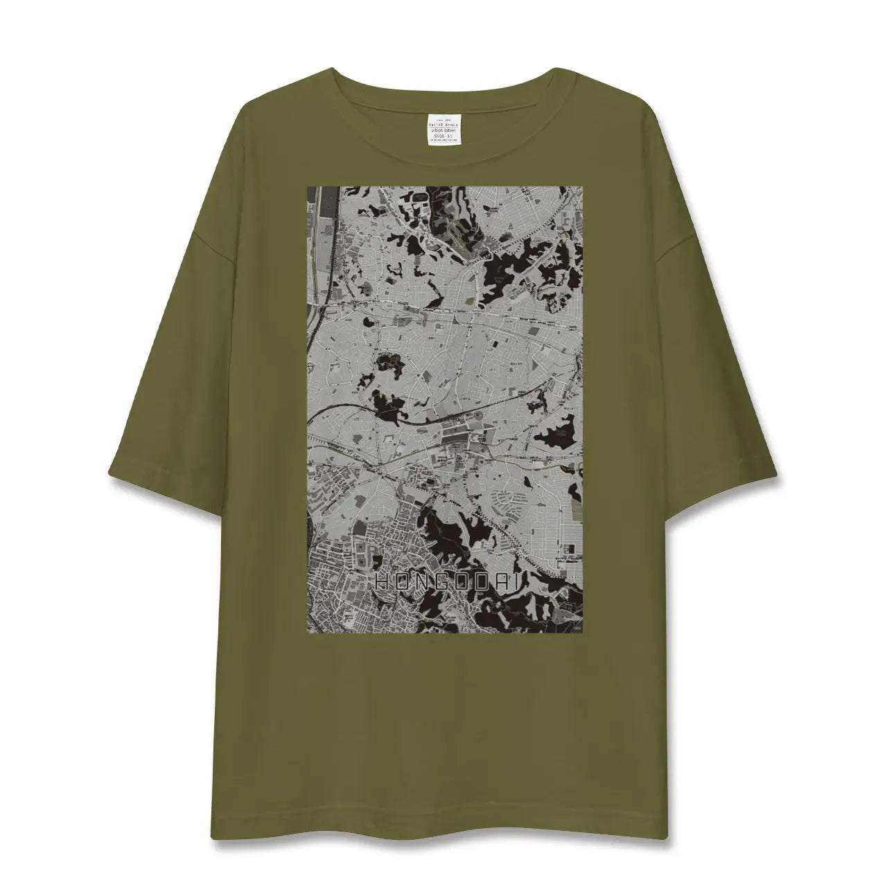 【本郷台(神奈川県)】地図柄ビッグシルエットTシャツ