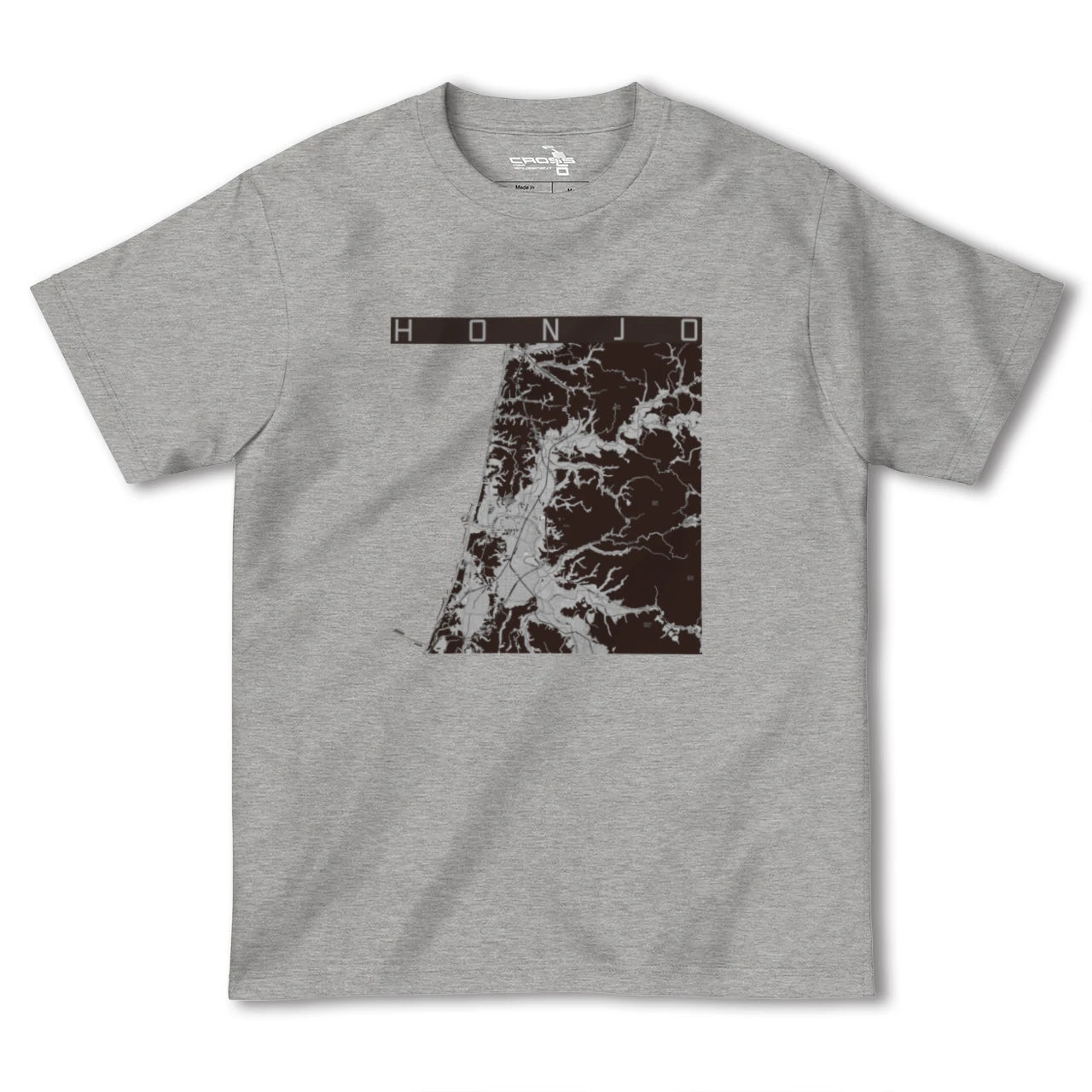 【本荘(秋田県)】地図柄ヘビーウェイトTシャツ