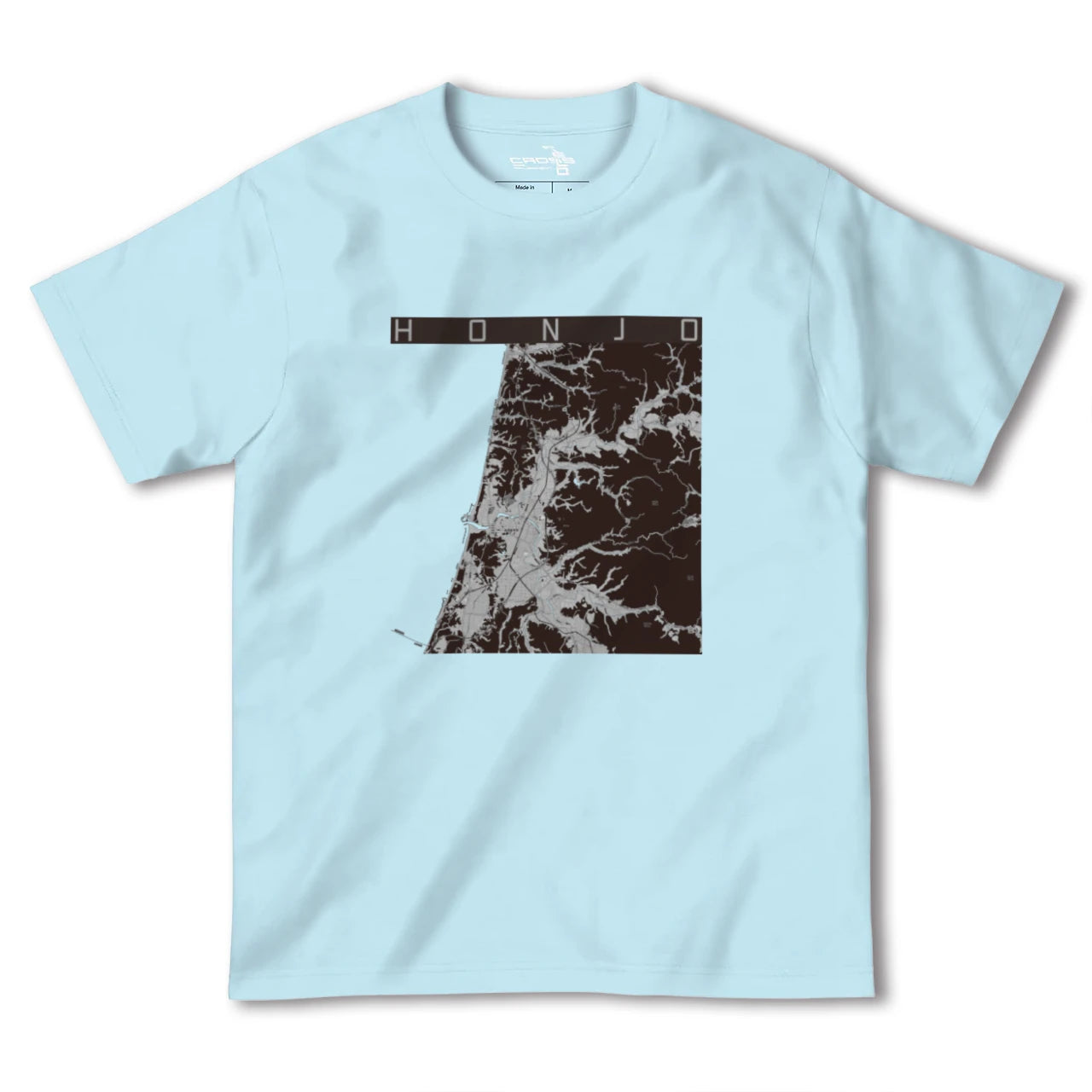 【本荘(秋田県)】地図柄ヘビーウェイトTシャツ