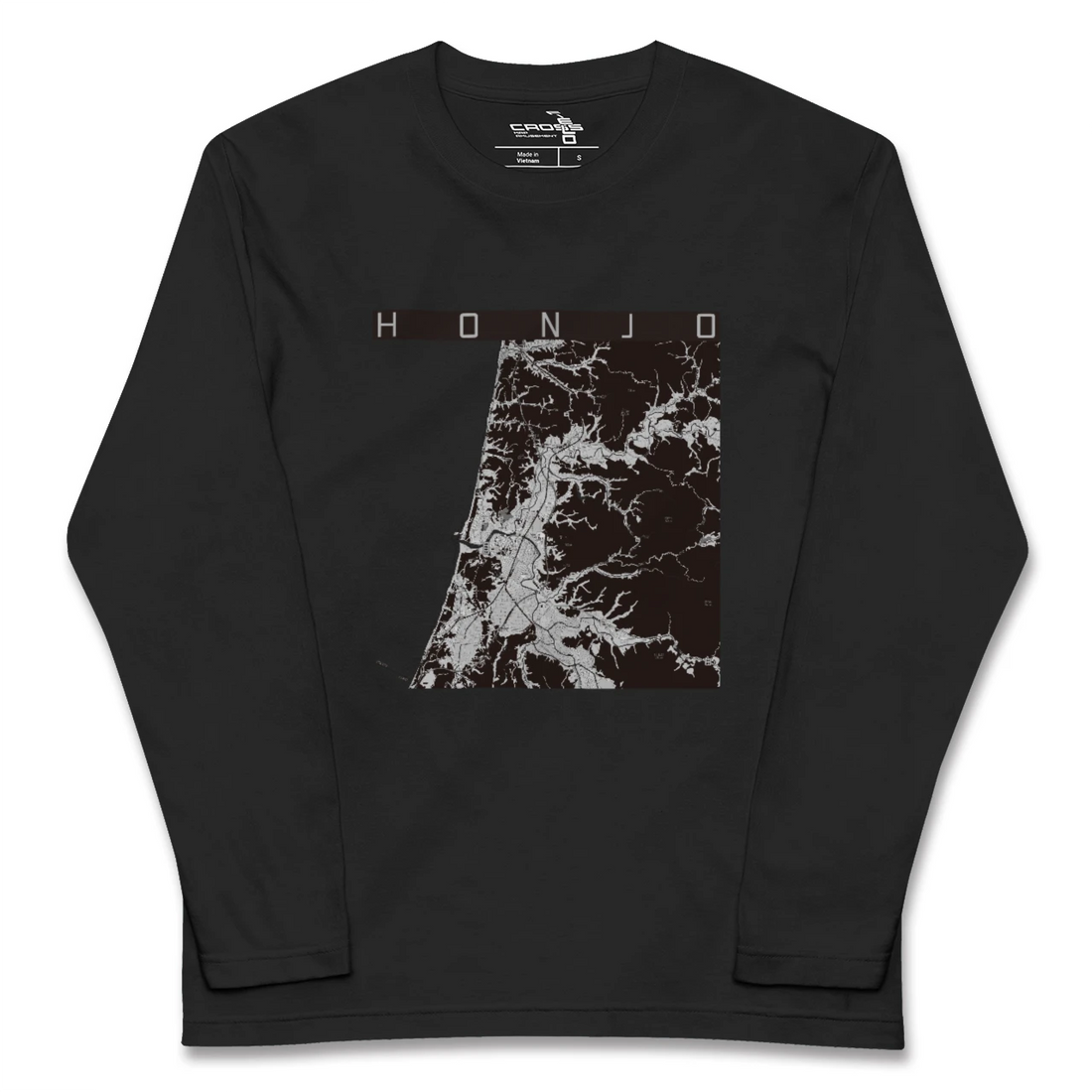 【本荘(秋田県)】地図柄ロングスリーブTシャツ