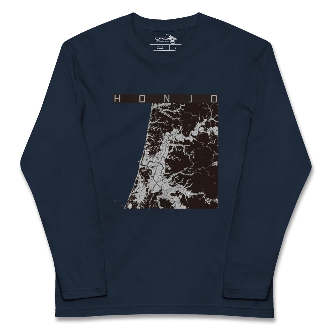 【本荘(秋田県)】地図柄ロングスリーブTシャツ