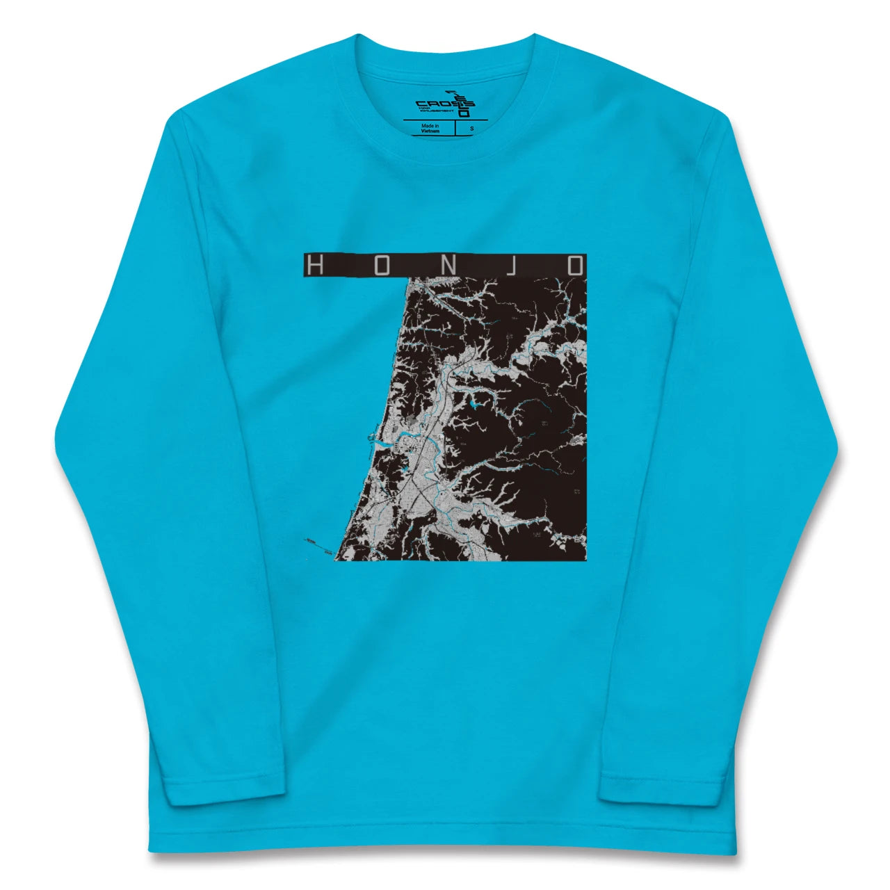 【本荘(秋田県)】地図柄ロングスリーブTシャツ