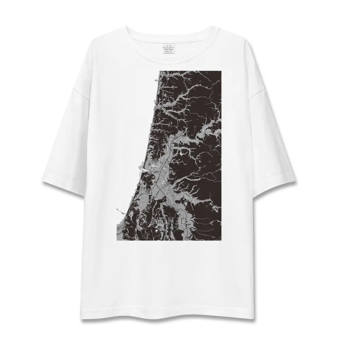 【本荘(秋田県)】地図柄ビッグシルエットTシャツ