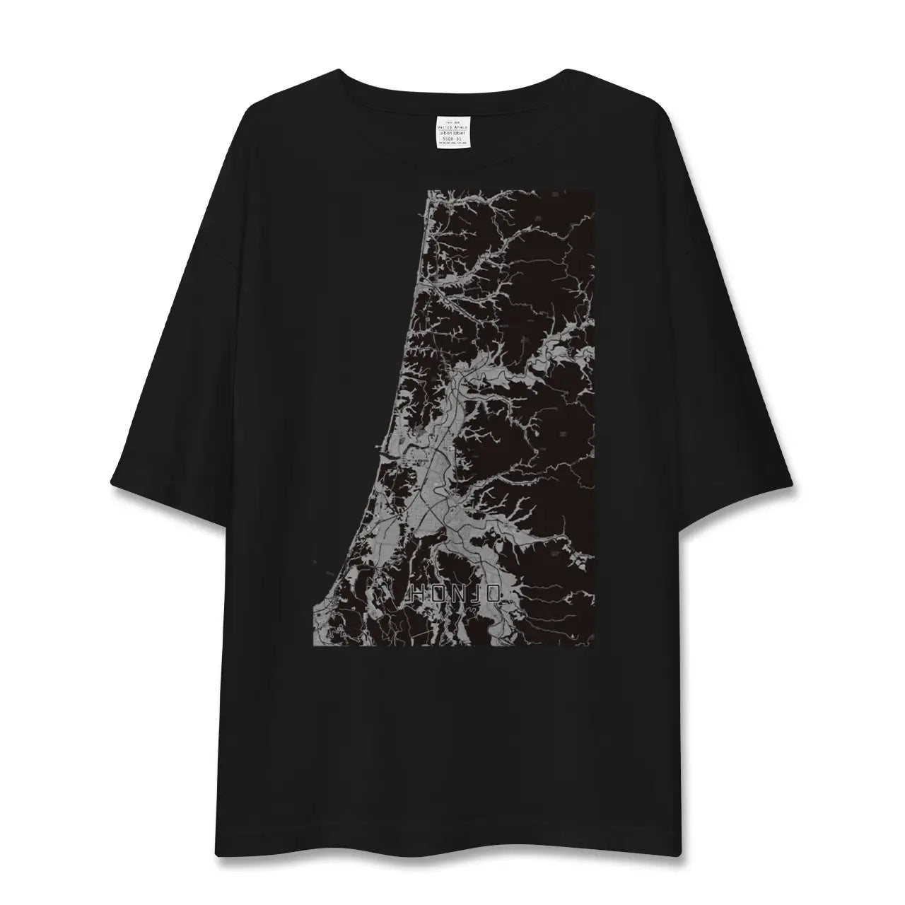 【本荘(秋田県)】地図柄ビッグシルエットTシャツ