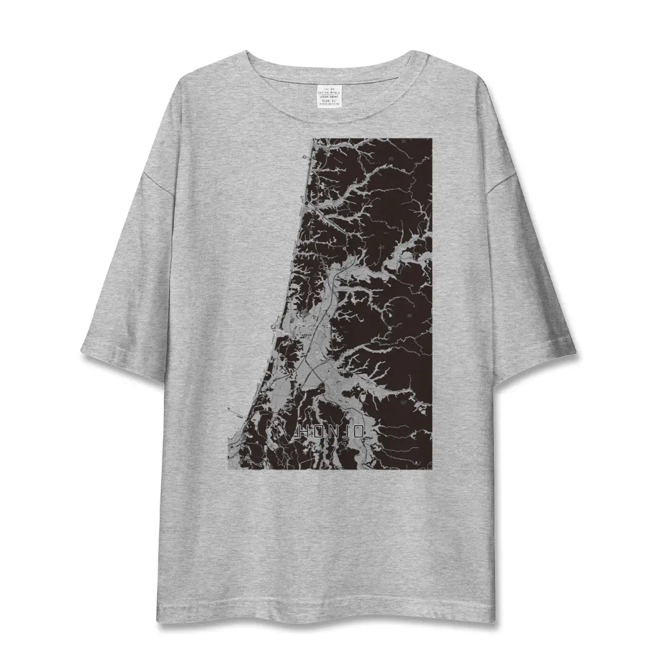 【本荘(秋田県)】地図柄ビッグシルエットTシャツ