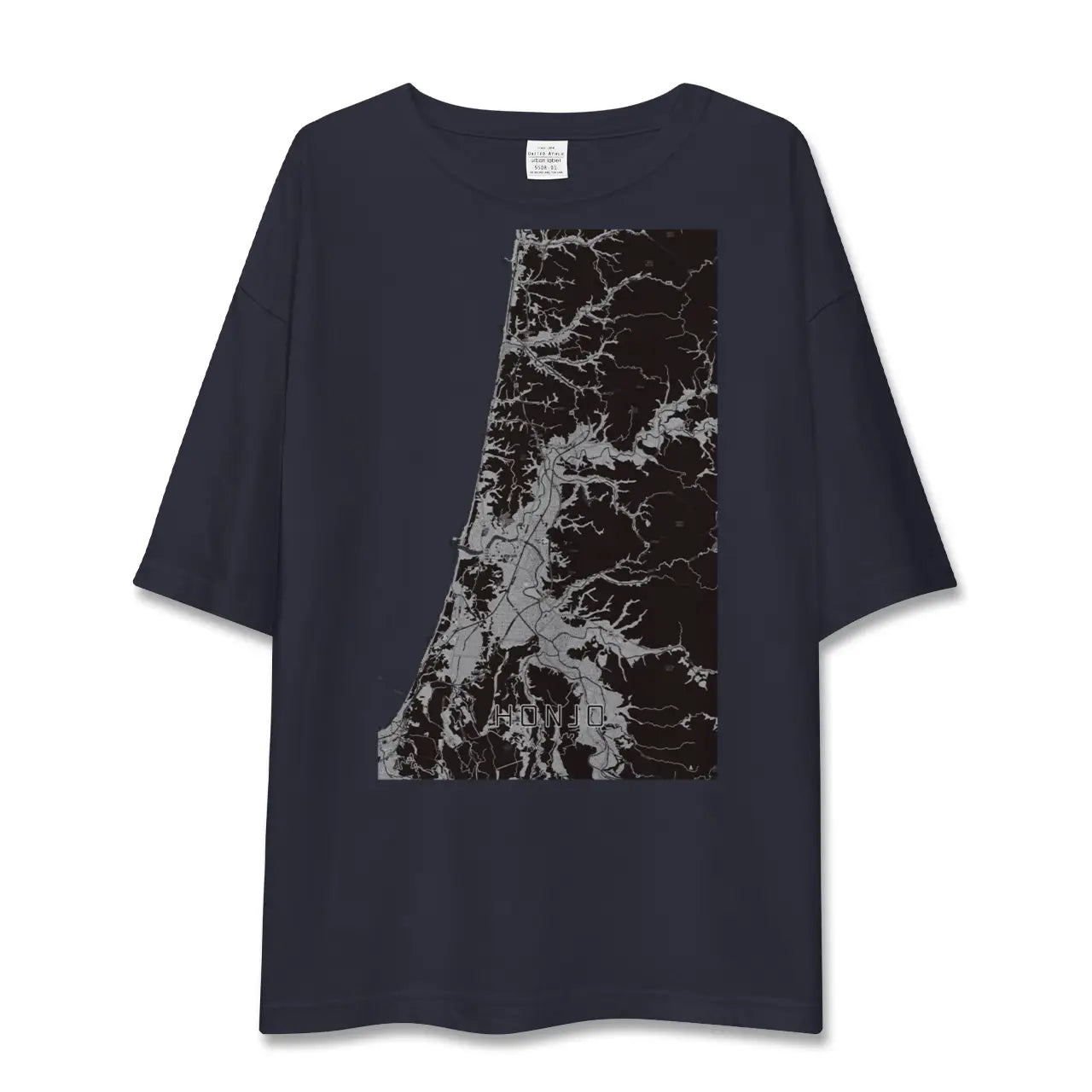 【本荘(秋田県)】地図柄ビッグシルエットTシャツ