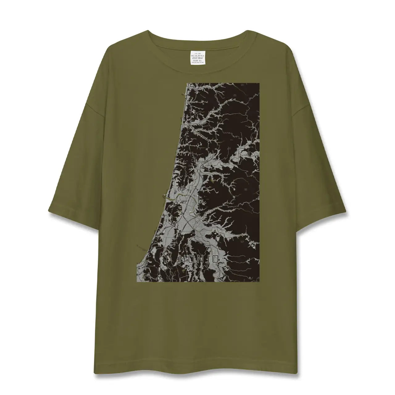 【本荘(秋田県)】地図柄ビッグシルエットTシャツ