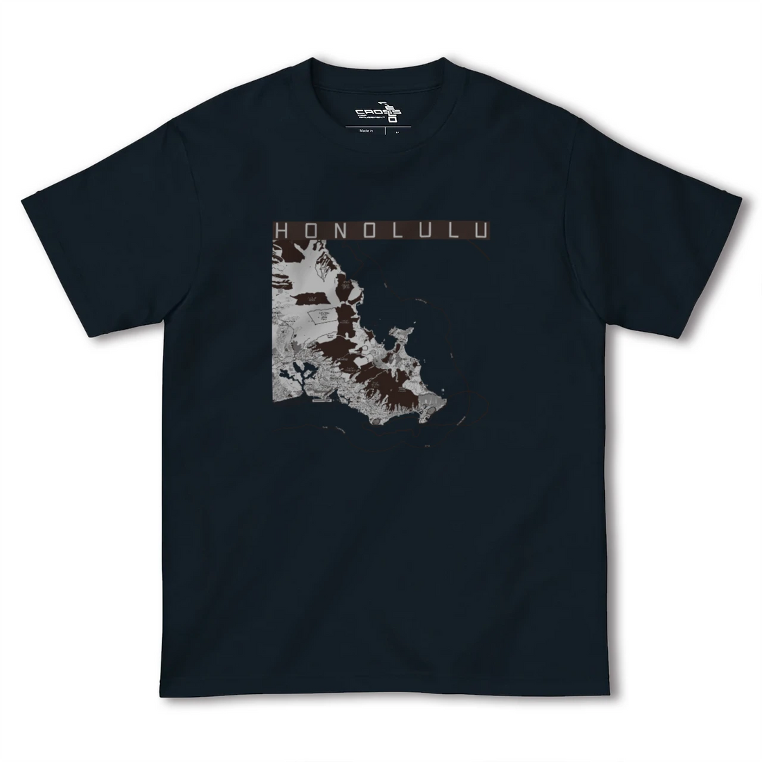 【ホノルル2(アメリカ)】地図柄ヘビーウェイトTシャツ