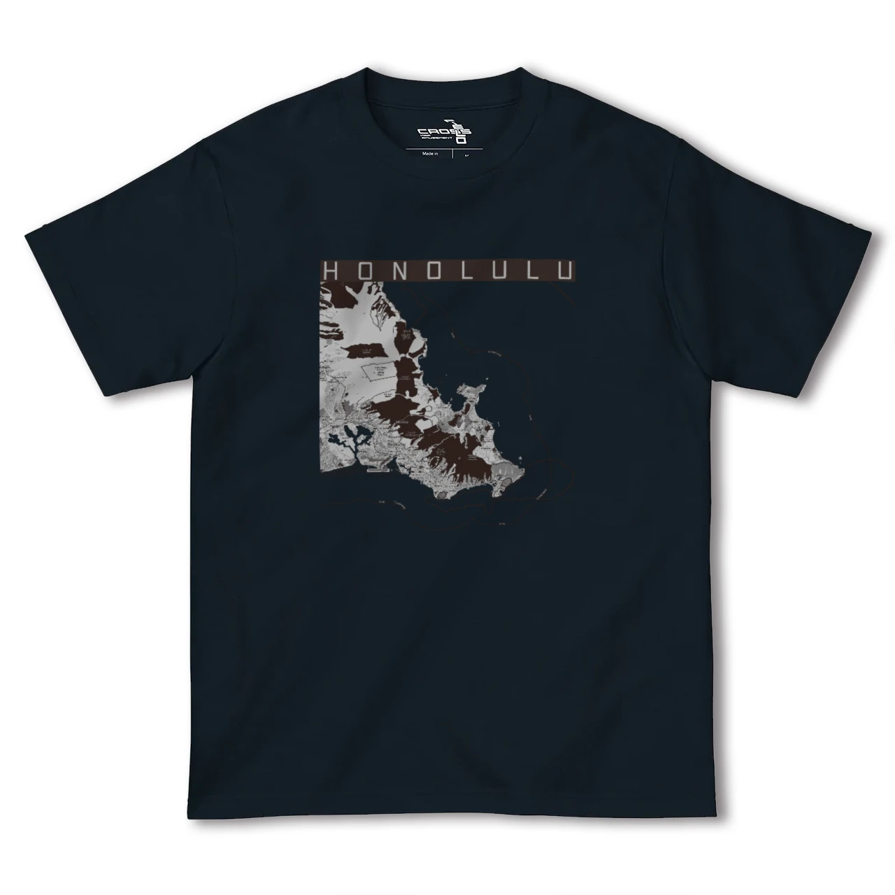 【ホノルル2(アメリカ)】地図柄ヘビーウェイトTシャツ