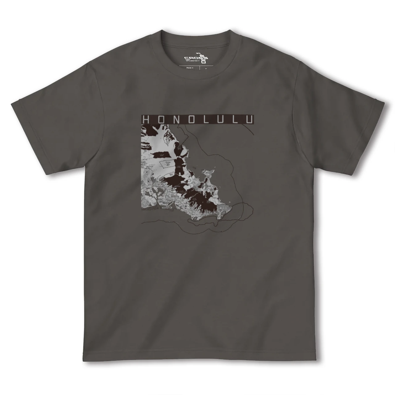 【ホノルル2(アメリカ)】地図柄ヘビーウェイトTシャツ