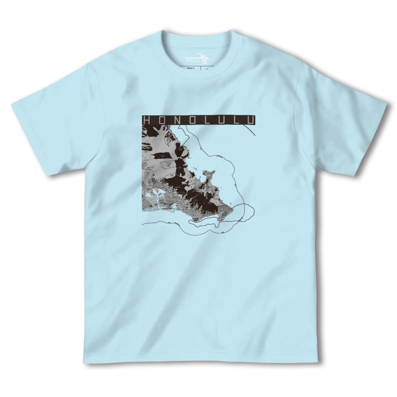 【ホノルル2(アメリカ)】地図柄ヘビーウェイトTシャツ