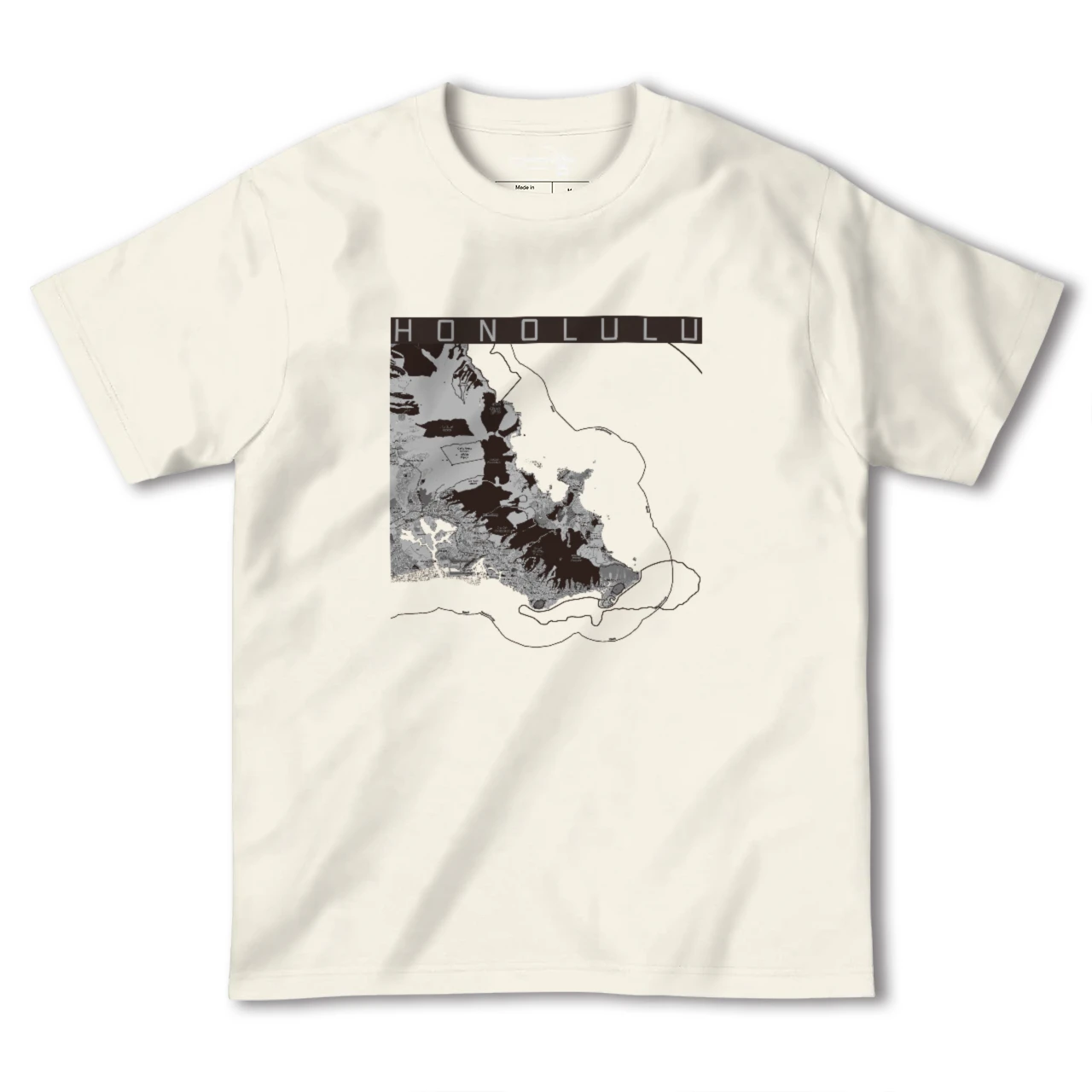 【ホノルル2(アメリカ)】地図柄ヘビーウェイトTシャツ