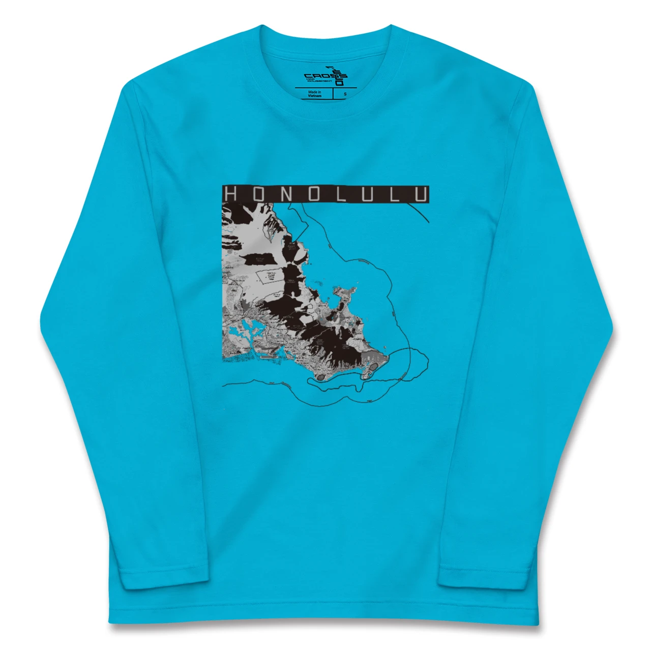 【ホノルル2(アメリカ)】地図柄ロングスリーブTシャツ