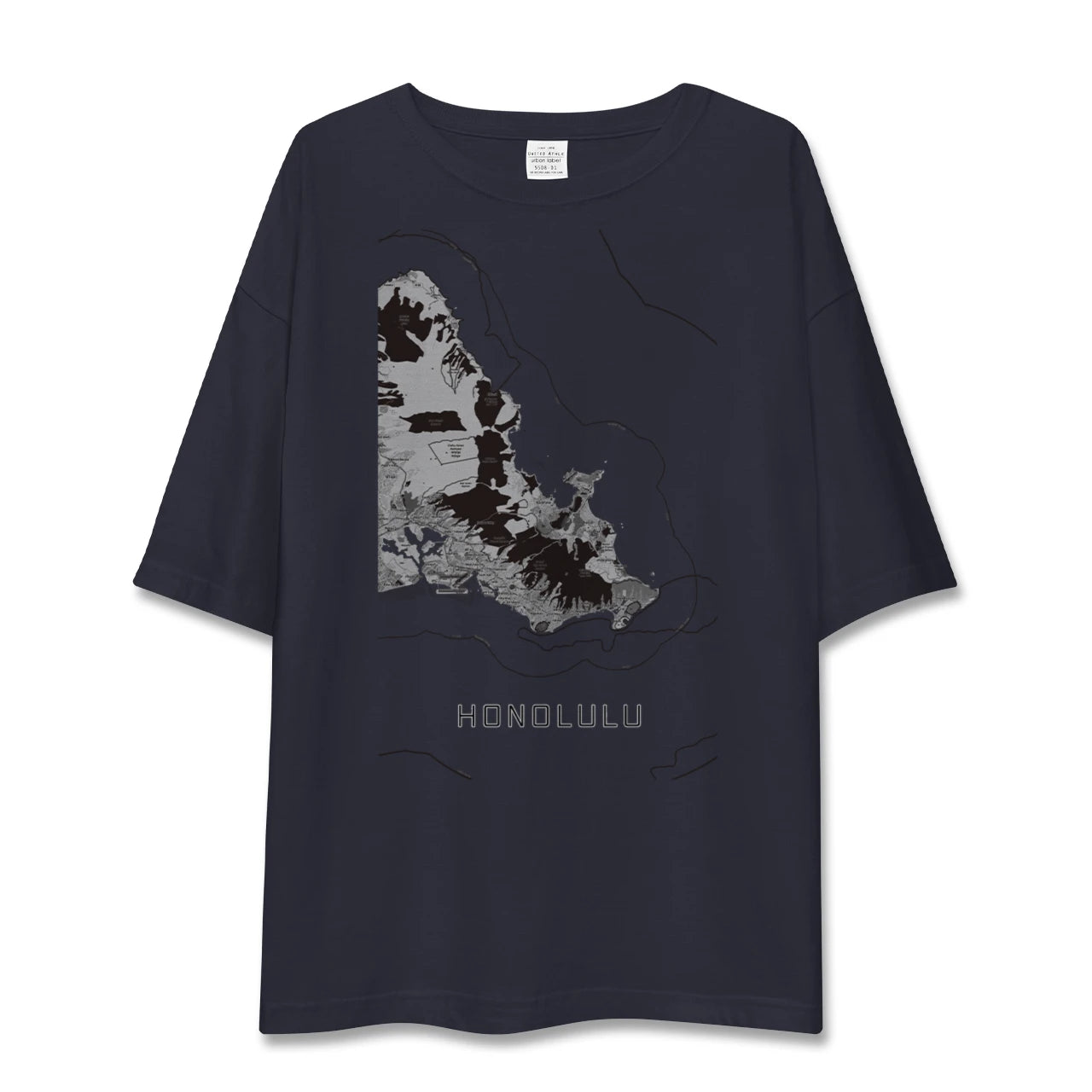 【ホノルル2(アメリカ)】地図柄ビッグシルエットTシャツ