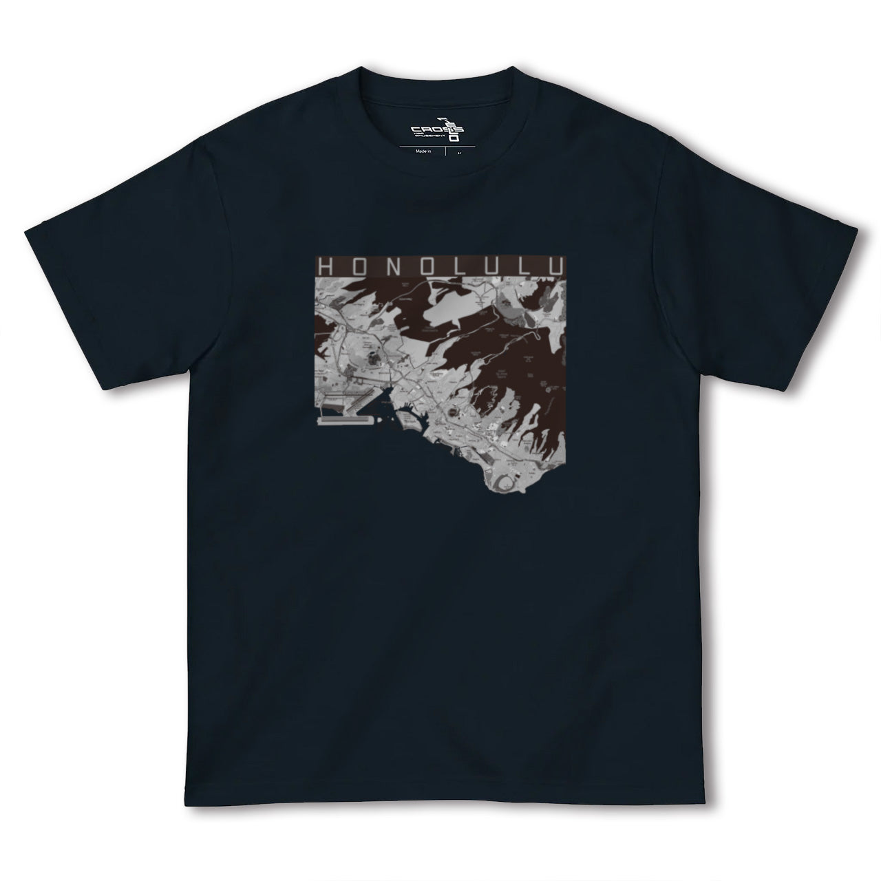 【ホノルル(アメリカ)】地図柄ヘビーウェイトTシャツ