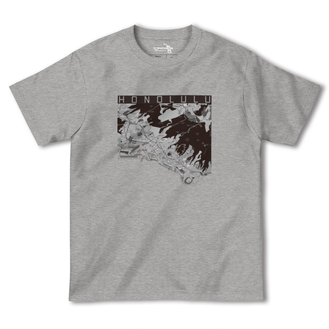 【ホノルル(アメリカ)】地図柄ヘビーウェイトTシャツ