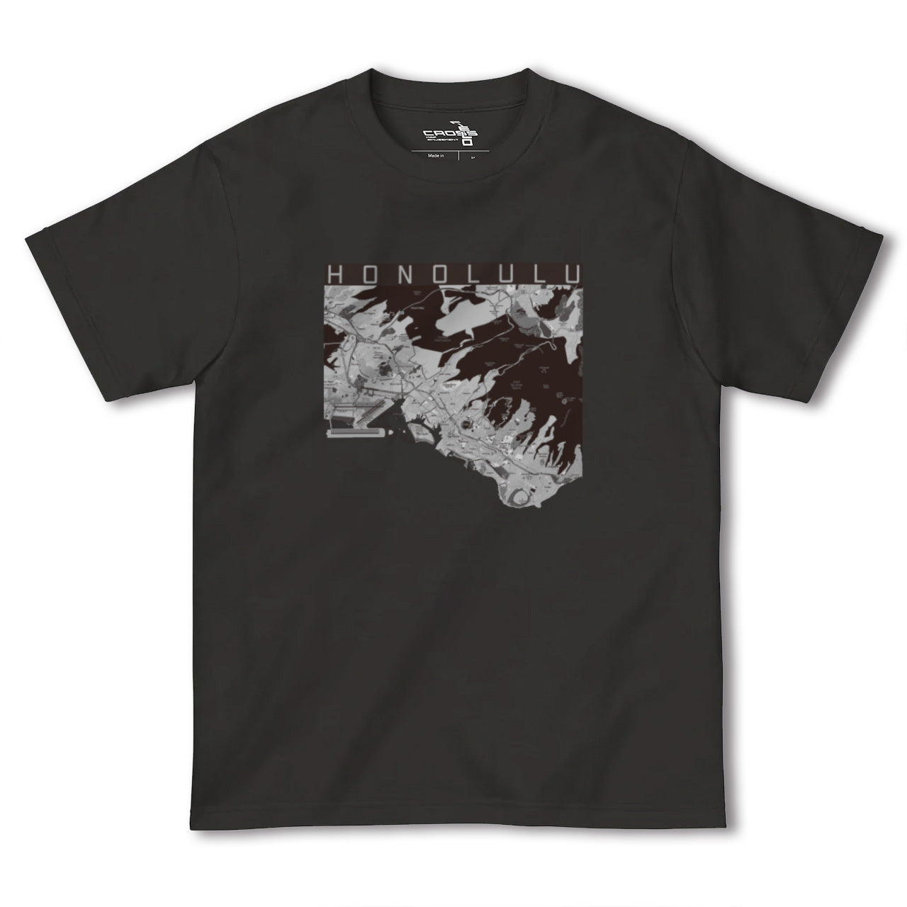 【ホノルル(アメリカ)】地図柄ヘビーウェイトTシャツ