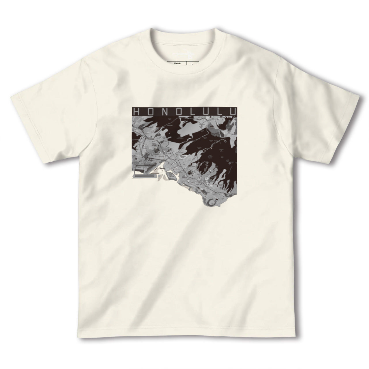 【ホノルル(アメリカ)】地図柄ヘビーウェイトTシャツ