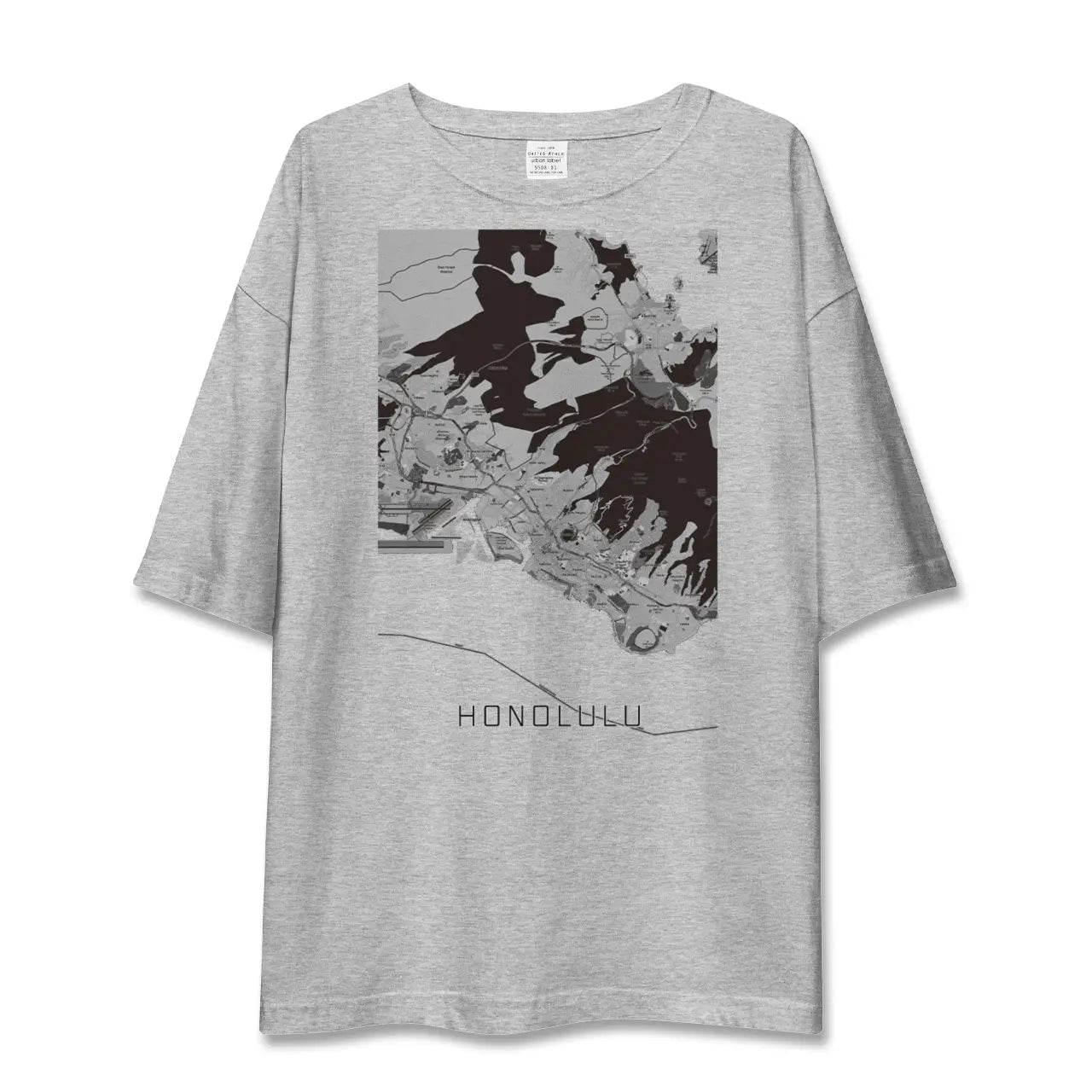 【ホノルル(アメリカ)】地図柄ビッグシルエットTシャツ