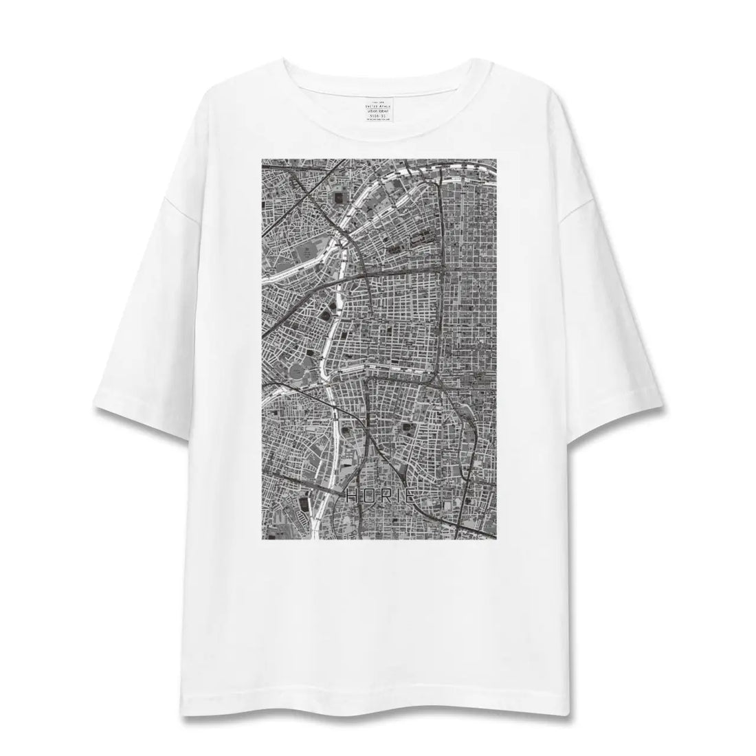 【堀江(大阪府)】地図柄ビッグシルエットTシャツ