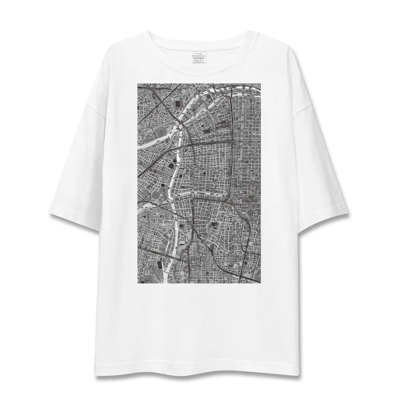 【堀江(大阪府)】地図柄ビッグシルエットTシャツ