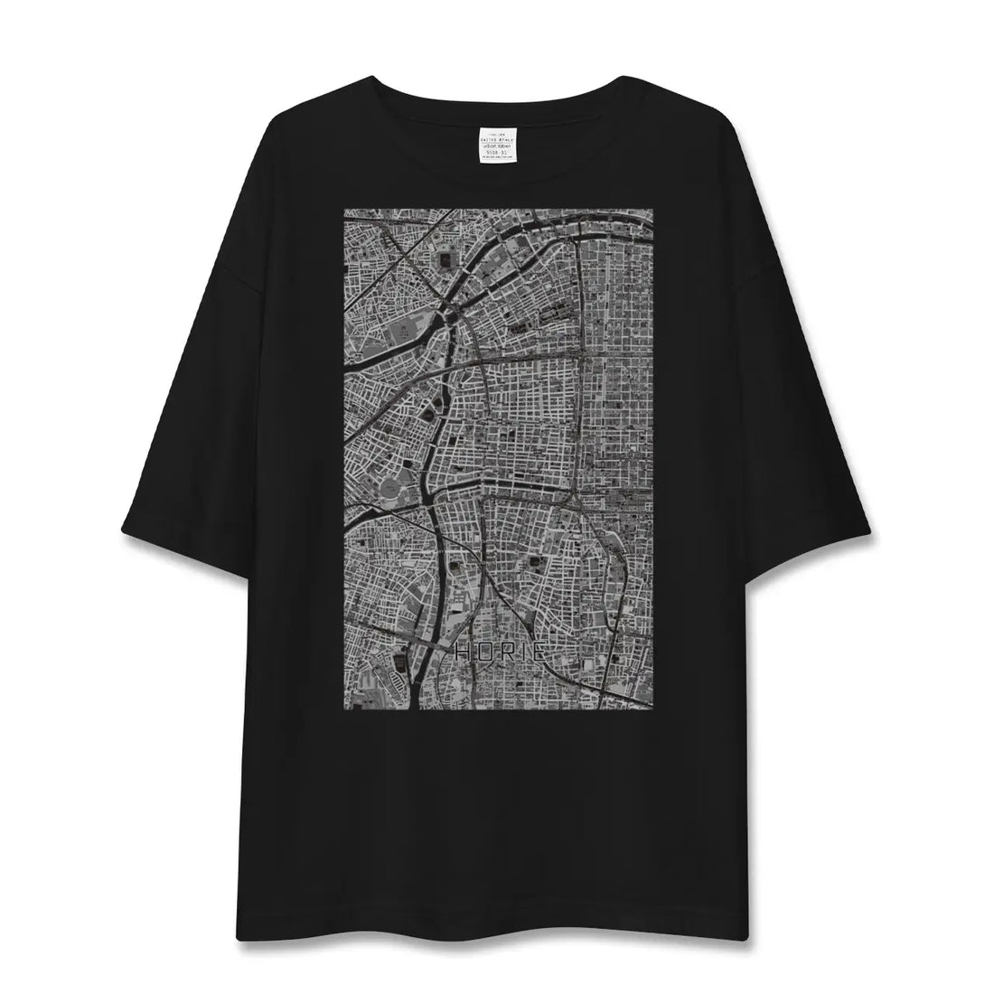 【堀江(大阪府)】地図柄ビッグシルエットTシャツ