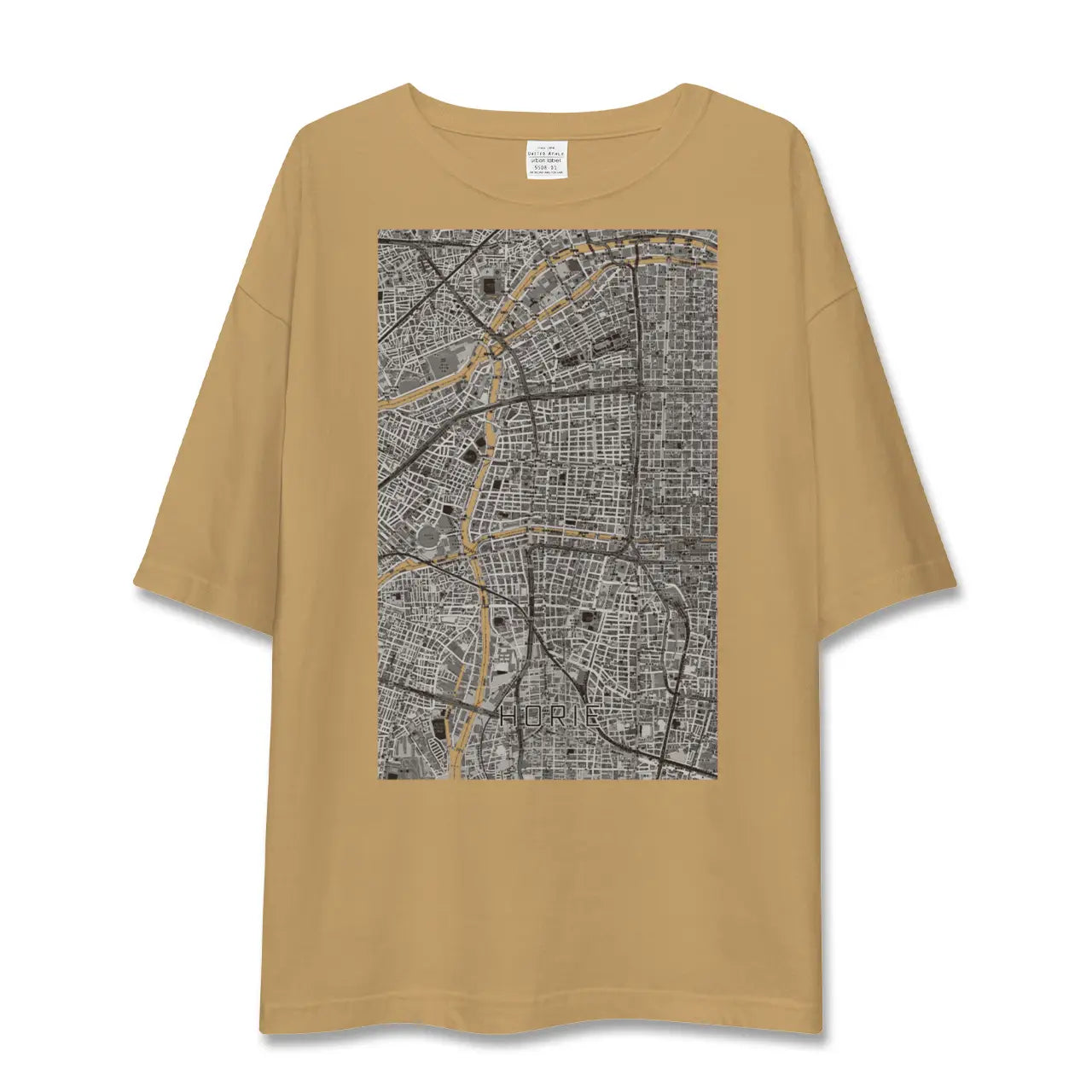 【堀江(大阪府)】地図柄ビッグシルエットTシャツ