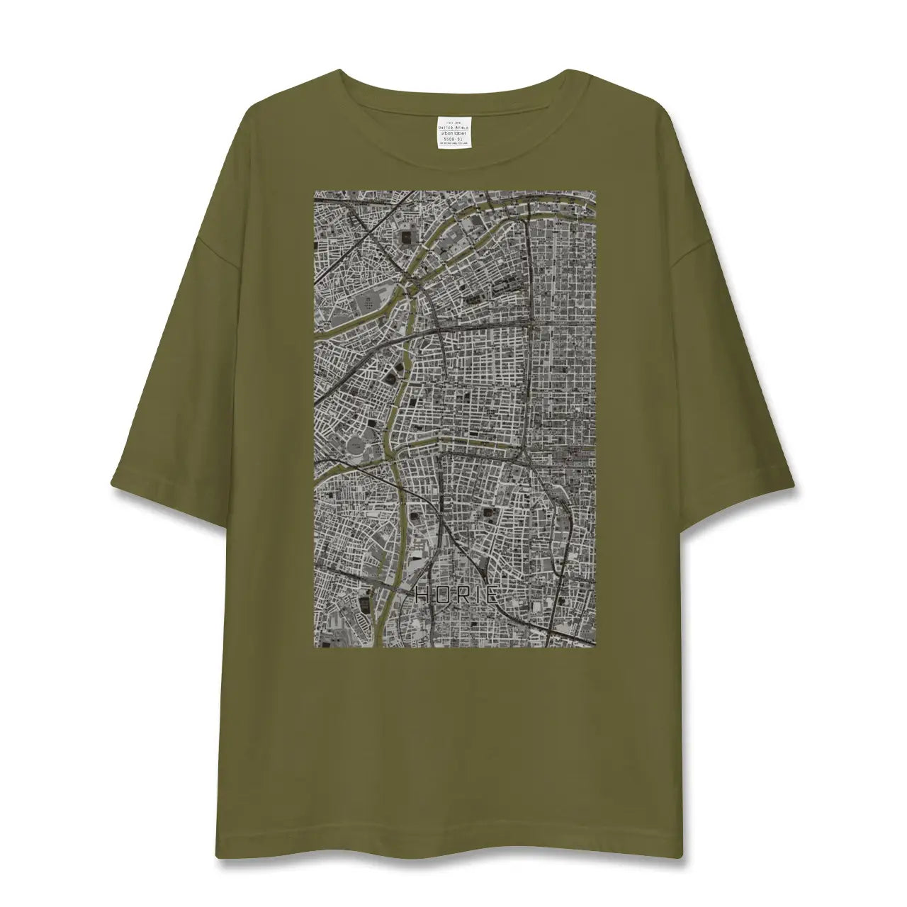 【堀江(大阪府)】地図柄ビッグシルエットTシャツ