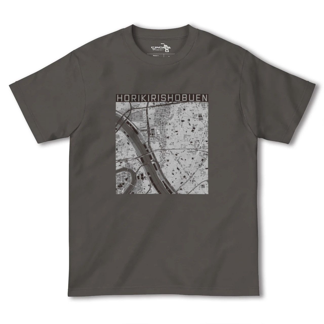 【堀切菖蒲園(東京都)】地図柄ヘビーウェイトTシャツ